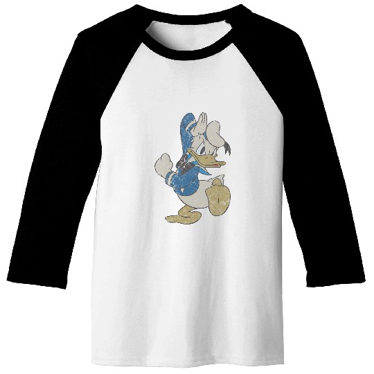 Womens Disney Vintage Donald Duck V-Neck Baseball Tees