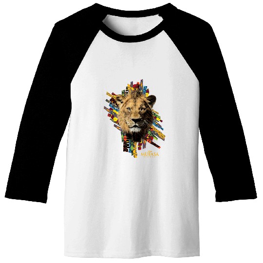 Disney Mufasa The Lion King Movie Face And Textile Patterns Baseball Tees