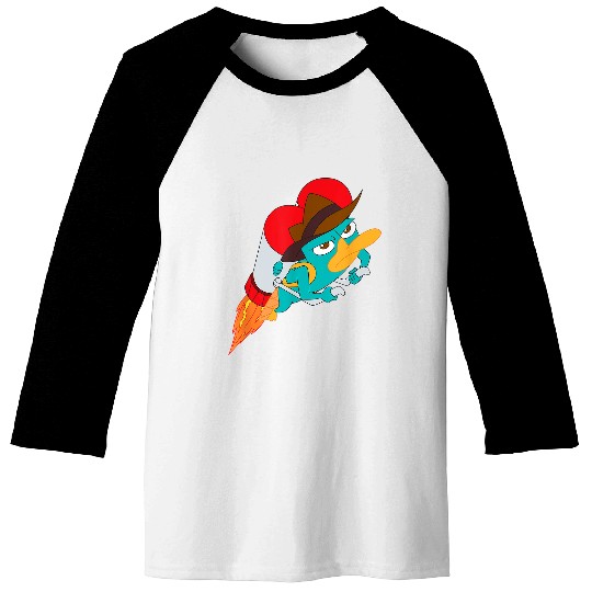 Disney Phineas And Ferb Perry The Platypus Jetpack Action Baseball Tees