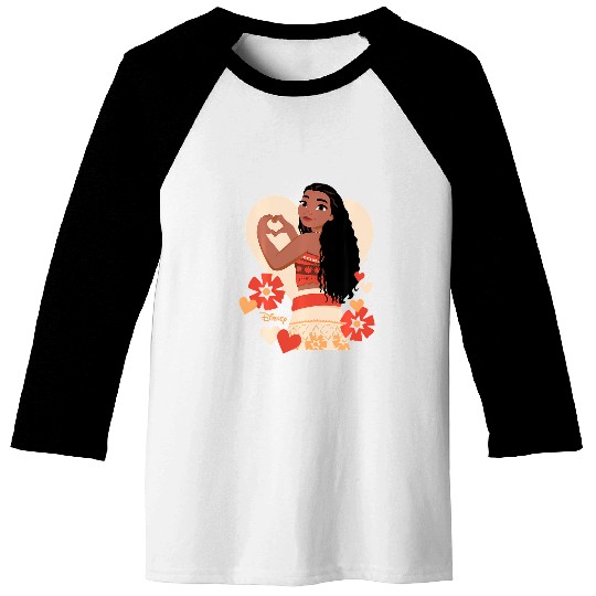 Disney Princess - Moana Heart Valentine'S Day Baseball Tees