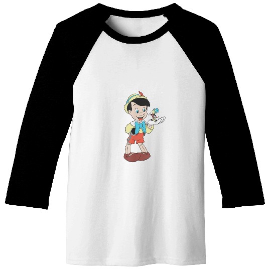 Disney Pinocchio And Jiminy Cricket Baseball Tees
