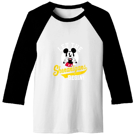 Disney  Mickey Let The Shenanigans Begin Baseball Tees