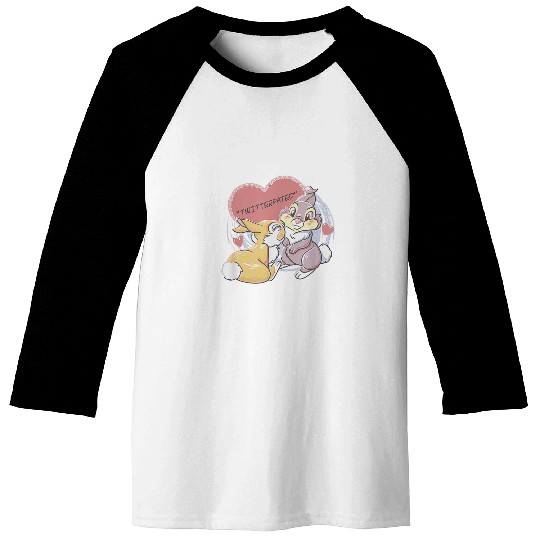 Disney Bambi Thumper Miss Bunny Valentines Day Baseball Tees