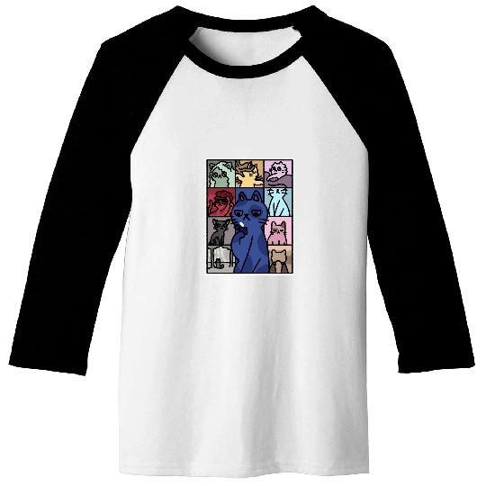 Cat Eras Tour Poster Baseball Tees