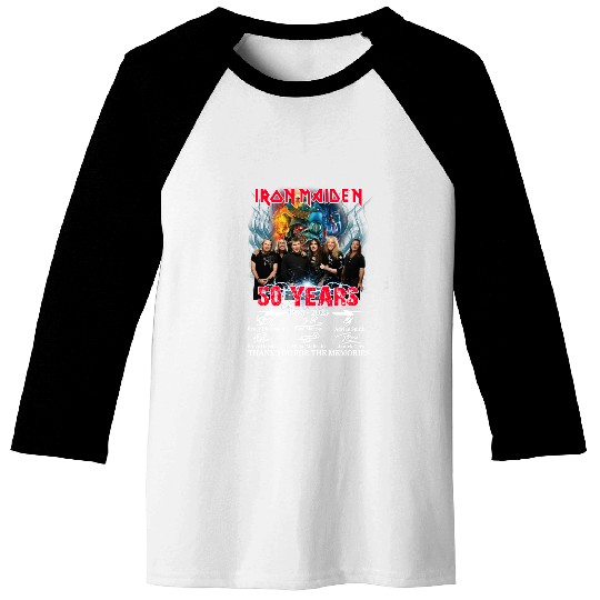Iron Maiden 50 Year 1975-2025  Baseball Tees