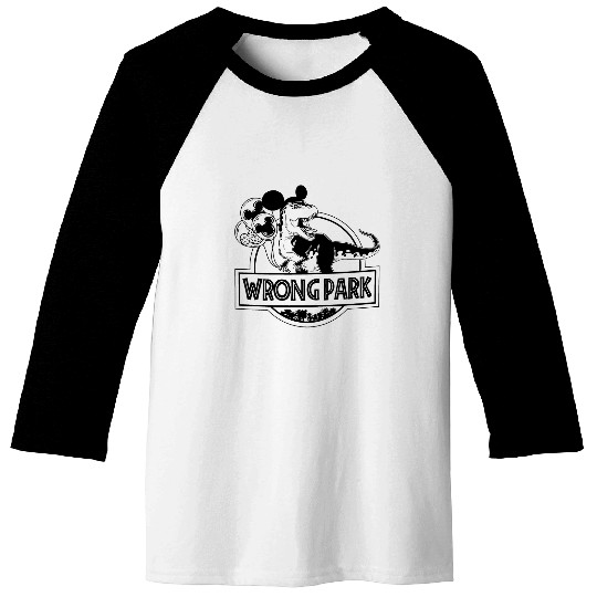 Wrong Park Disneyland Baseball Tees, Disney Dinosaur Baseball Tees, Jurassic Park Baseball Tees