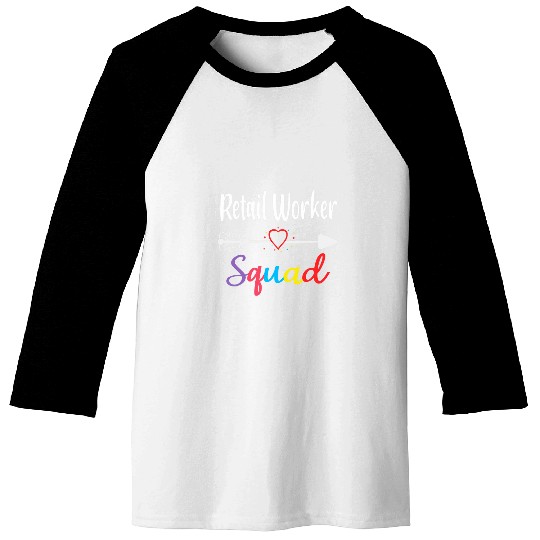 Retail Worker Squad Funny Back To School Teacher supplies Baseball Tees