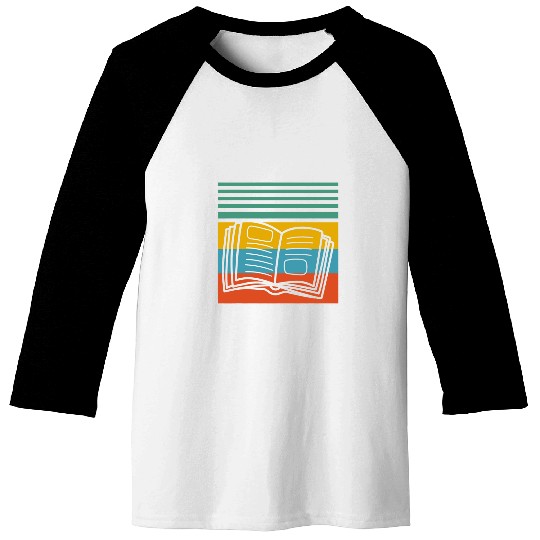 Books book Retro Design Baseball Tees
