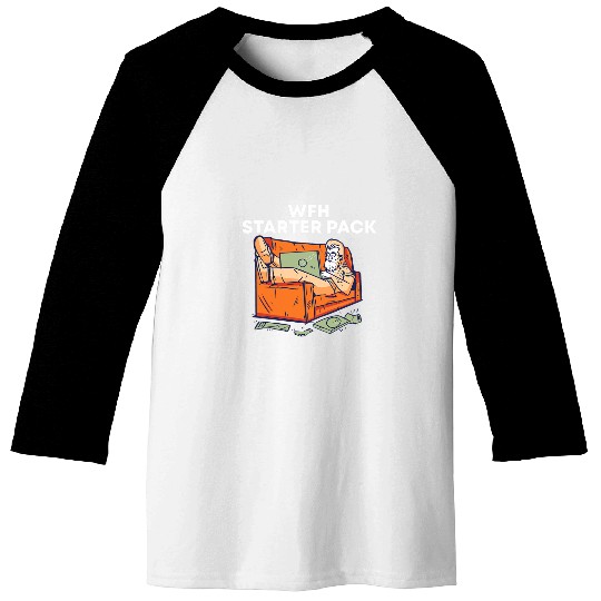 WFH Starter Pack Funny Employee Humor Staff Work From homes Baseball Tees