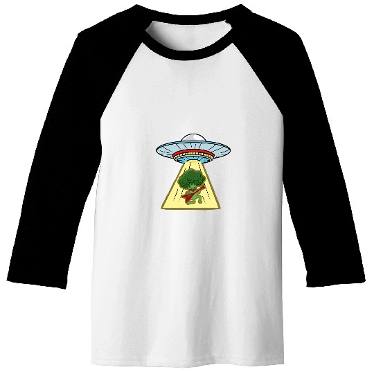Guitarist Broccoli Playing Guitar Ufo Abduction Guitar Baseball Tees