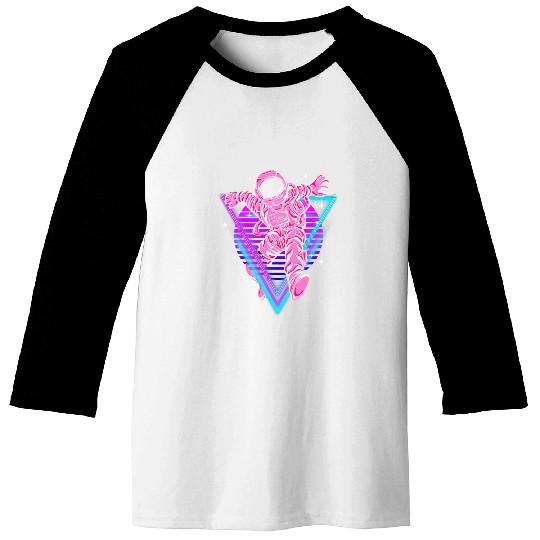 Astronauts Space Vaporwave Retrowave Synthwave Retro 80s 90s Baseball Tees