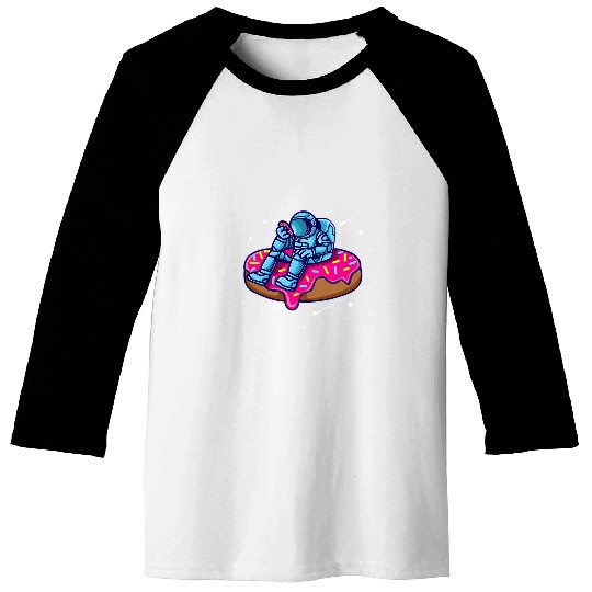 Astronauts Funny Doughnut Spaceman Cloud Donut Astronaut Baseball Tees