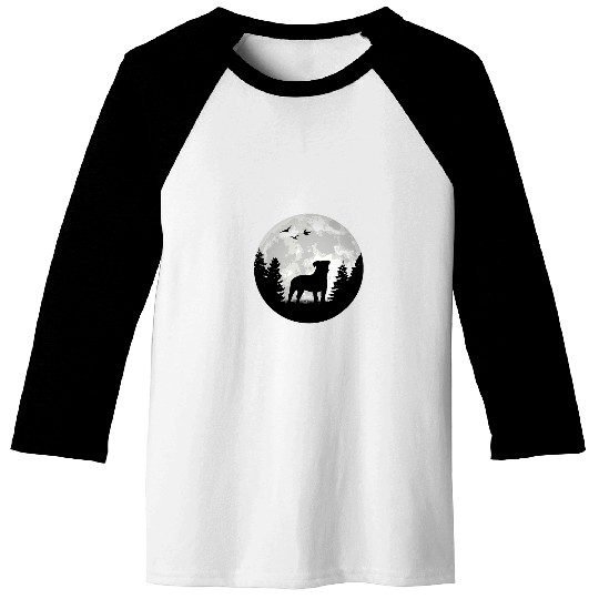 Dog Jack Russell Terrier Moon Baseball Tees