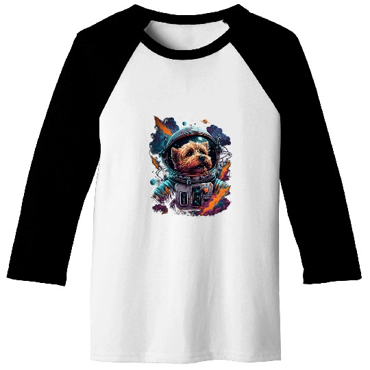 Astronauts Norfolk Terrier dog Space Galaxy Baseball Tees