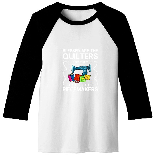 Sewing Machine Patchwork Quilt Quilter Baseball Tees
