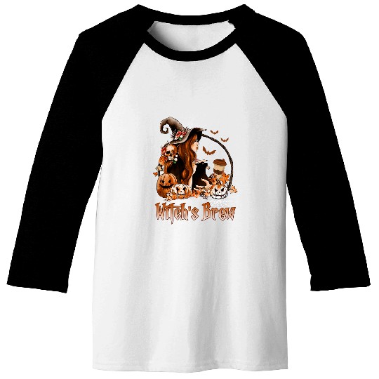 CF Coffee Witchs Brew Halloween Pumpkin Spice Coffee Tee 146 Baseball Tees