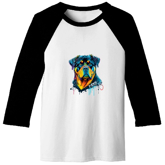 Dog Rottweiler Lover Rottie Portrait 64 Baseball Tees