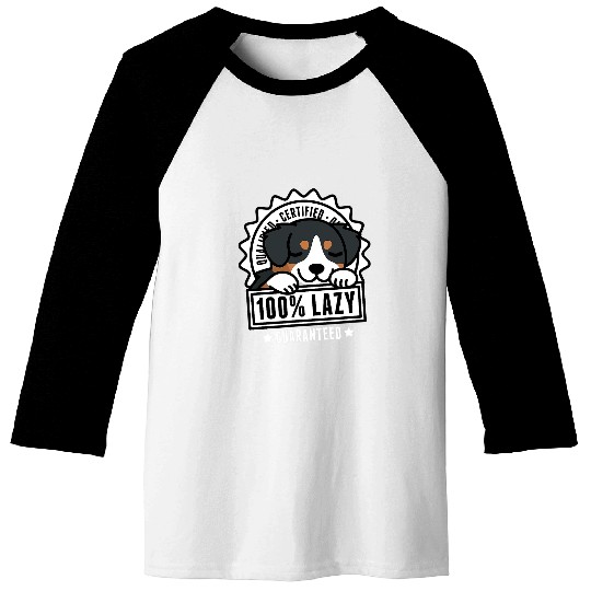 100 Percentage Lazy Bernese Mountain Dog Baseball Tees