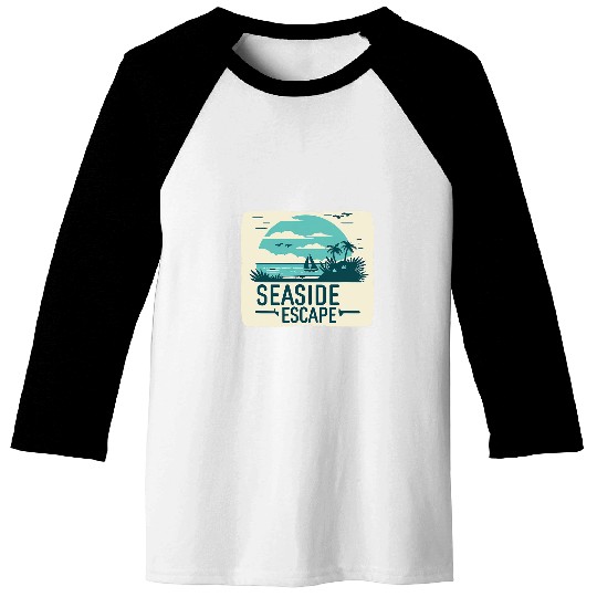Great Seaside escape with sailing Boat Costume Baseball Tees