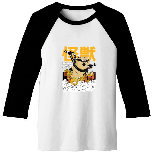 Cute Australian Wombat Japanese Aesthetics Baseball Tees