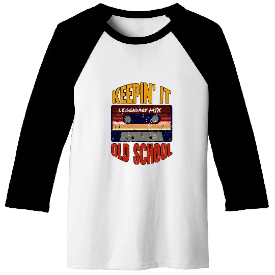 Keepin It Old School vintages Cassette Trap Music 95 Baseball Tees