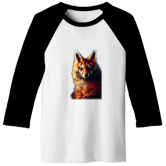 Atmosphere Hypercute FoxHybrid Maine Coon Tiger Fluffy Baseball Tees