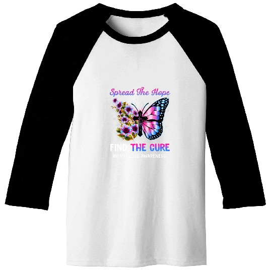 Infant Loss Awareness Support Faith Butterfly Baseball Tees