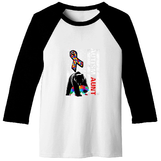 Autism Aunt autism awareness awesome child support tee Neurodiverse Baseball Tees