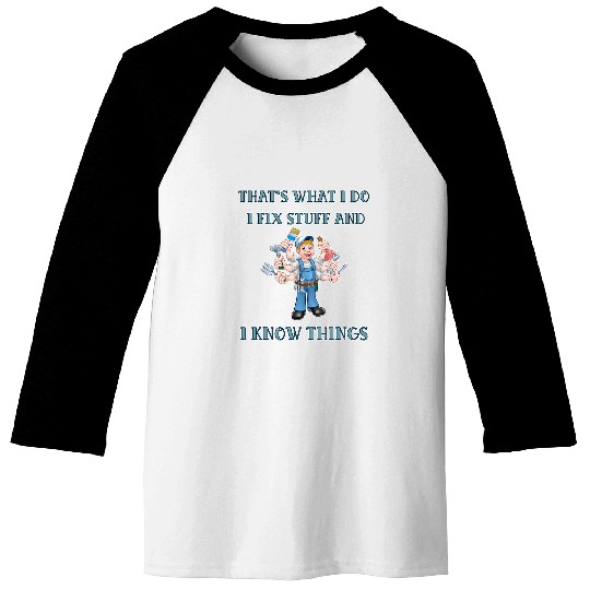 Handyman Funny Carpenter Woodworker Mechanic Dad Baseball Tees