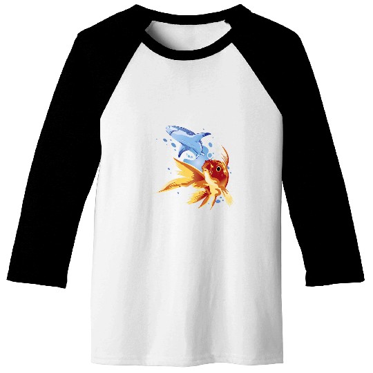 Goldfish Shark Fish Breeder Garden Pond Baseball Tees