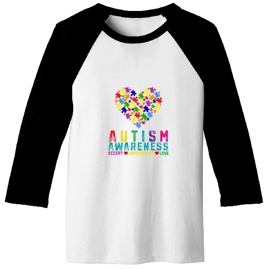 Autism Day Month Mom Dad Neurodiverse Baseball Tees
