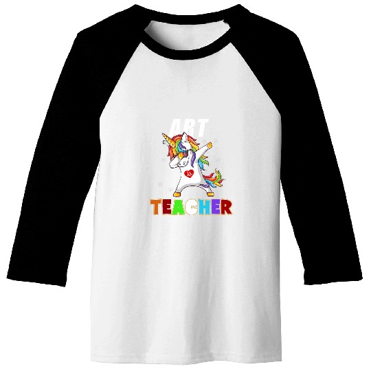 Art Teacher Unicorns Dabbings Funny Gift Dab Dabs Baseball Tees