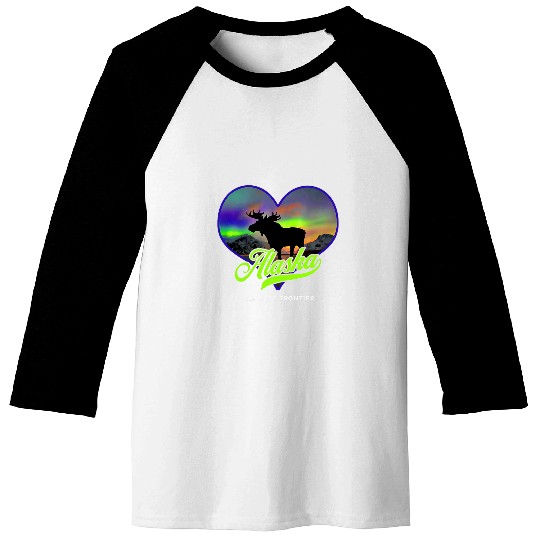 Alaska Northern Lights Aurora Borealis Vacation Souvenir Baseball Tees