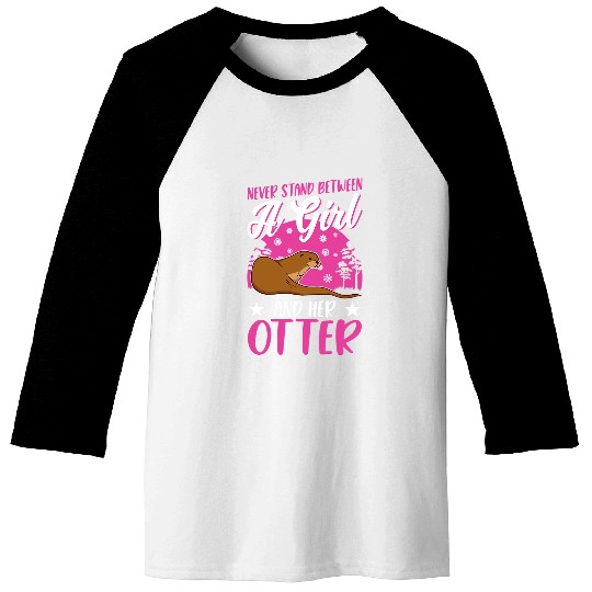 Otters Girl Sea Otter Baseball Tees