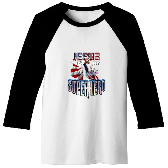 Christian Jesus Is My Superhero Christ Baseball Tees