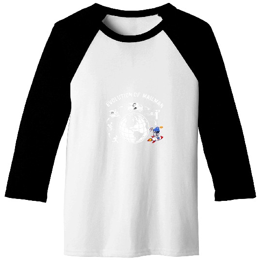 Funny Evolution Of Mailman Postman for Mail Carrier Workers Baseball Tees