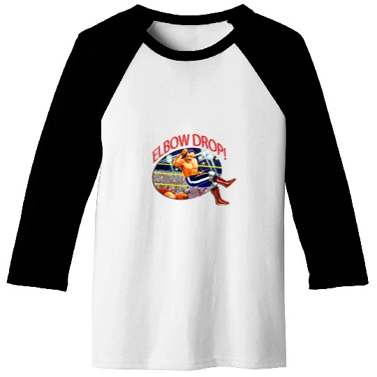 Elbow Drop Pro Wrestling Baseball Tees