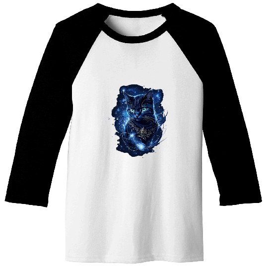 Fantasy black cats Cat Lover Baseball Tees