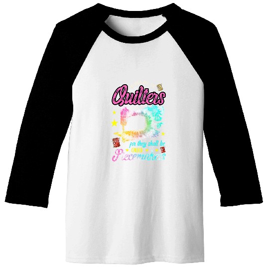 Sewing Machine Blessed Are Piecemakers Gifts For Quilters Baseball Tees