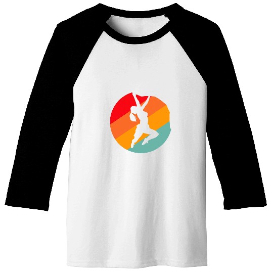 Climbing Climber Rock Climbing Woman Climb Baseball Tees
