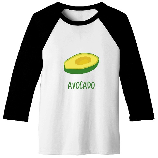 Avocado Word with Fruit Baseball Tees