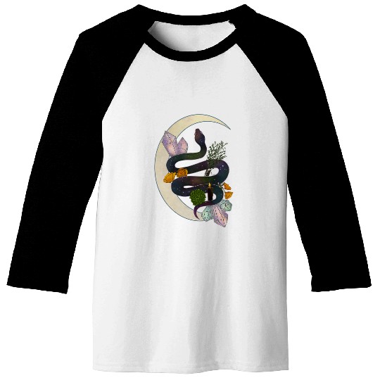 Crystal Moon Serpent Baseball Tees