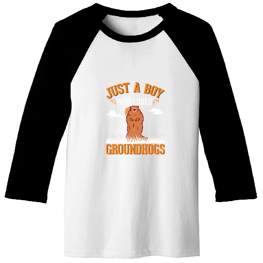 Groundhog Boy Groundhog Day Marmot Woodchuck Baseball Tees