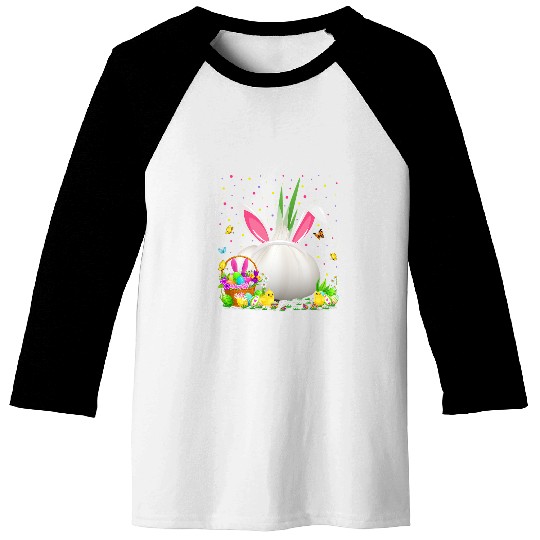 Garlic Easter Egg Hunt Bunny Garlic Easter Sunday Baseball Tees