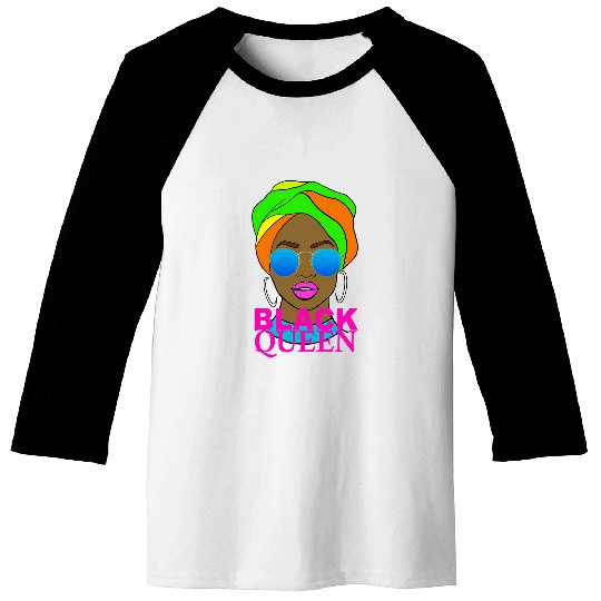 Black Queen Sunglasses African American Woman Art by VERED Baseball Tees