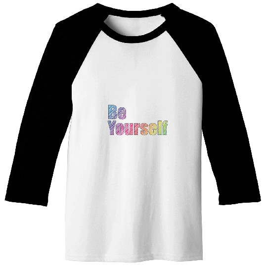 Be Yourself Scribble Baseball Tees