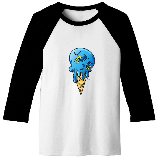 Blue Sugar skull ice cream Baseball Tees