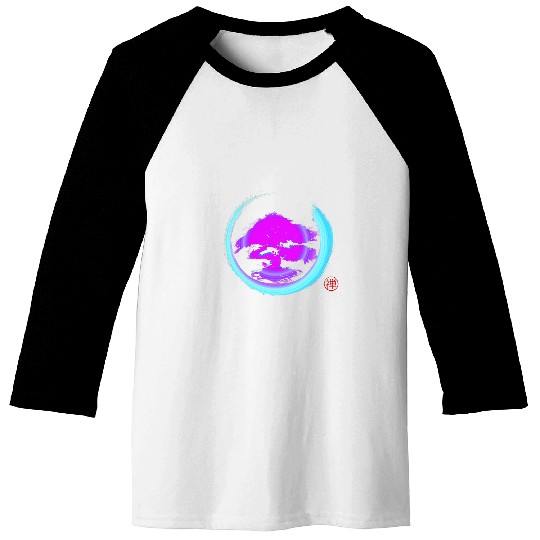 Bonsai Tree Zen Buddhism Enso Circle Tees 1 Baseball Tees