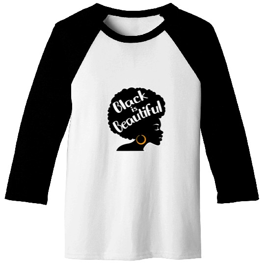 Black Is Beautiful Afro Girl Women Girls African Queen Baseball Tees