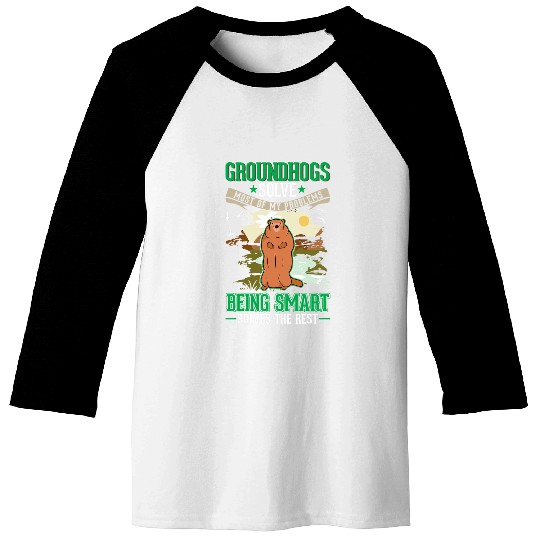 Groundhog Day Woodchuck Marmot 1 Baseball Tees